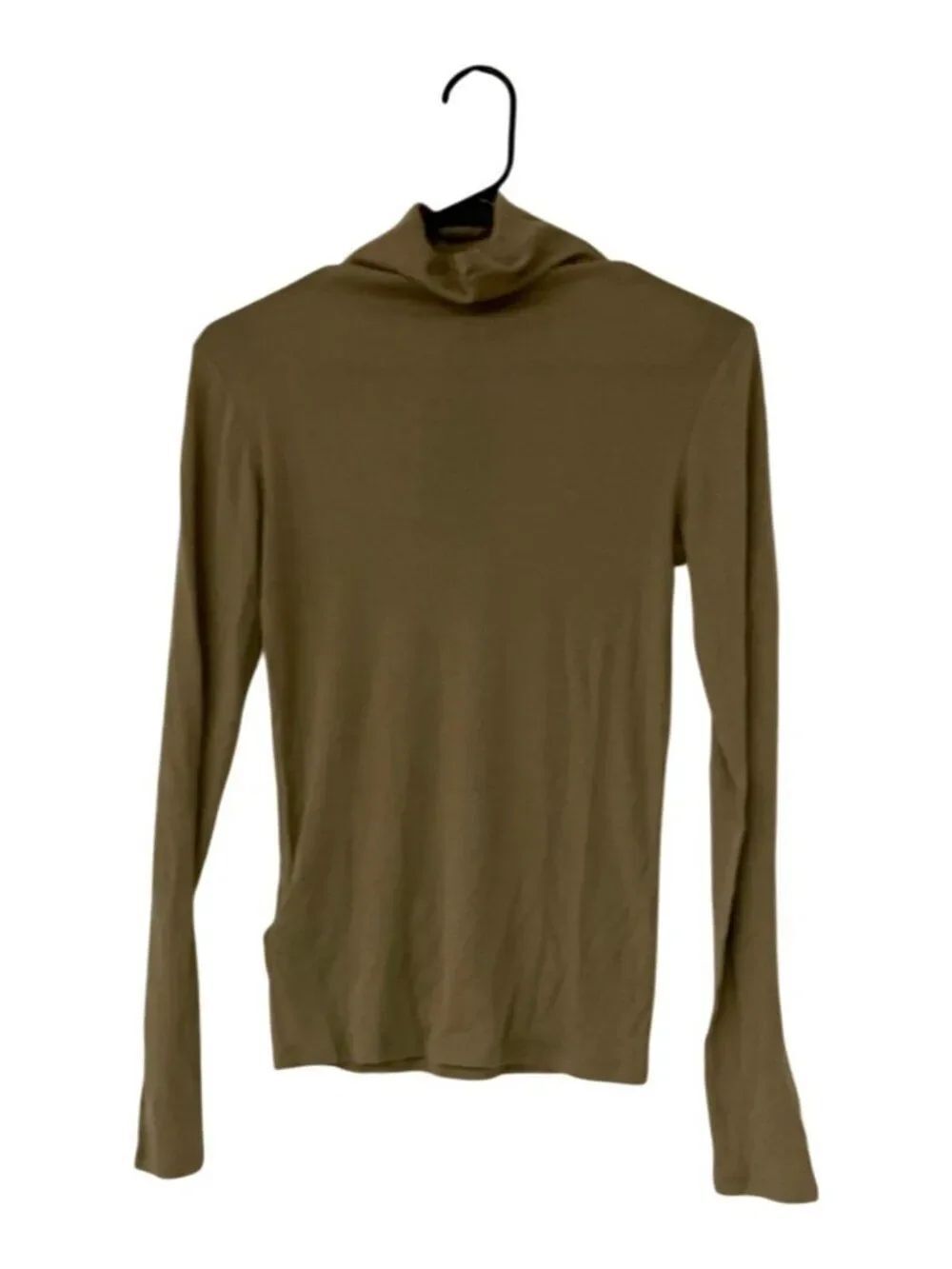 Massimo Dutti Womens Shirt Small Ribbed Brown Long Sleeve Cotton 6277/574 NWT